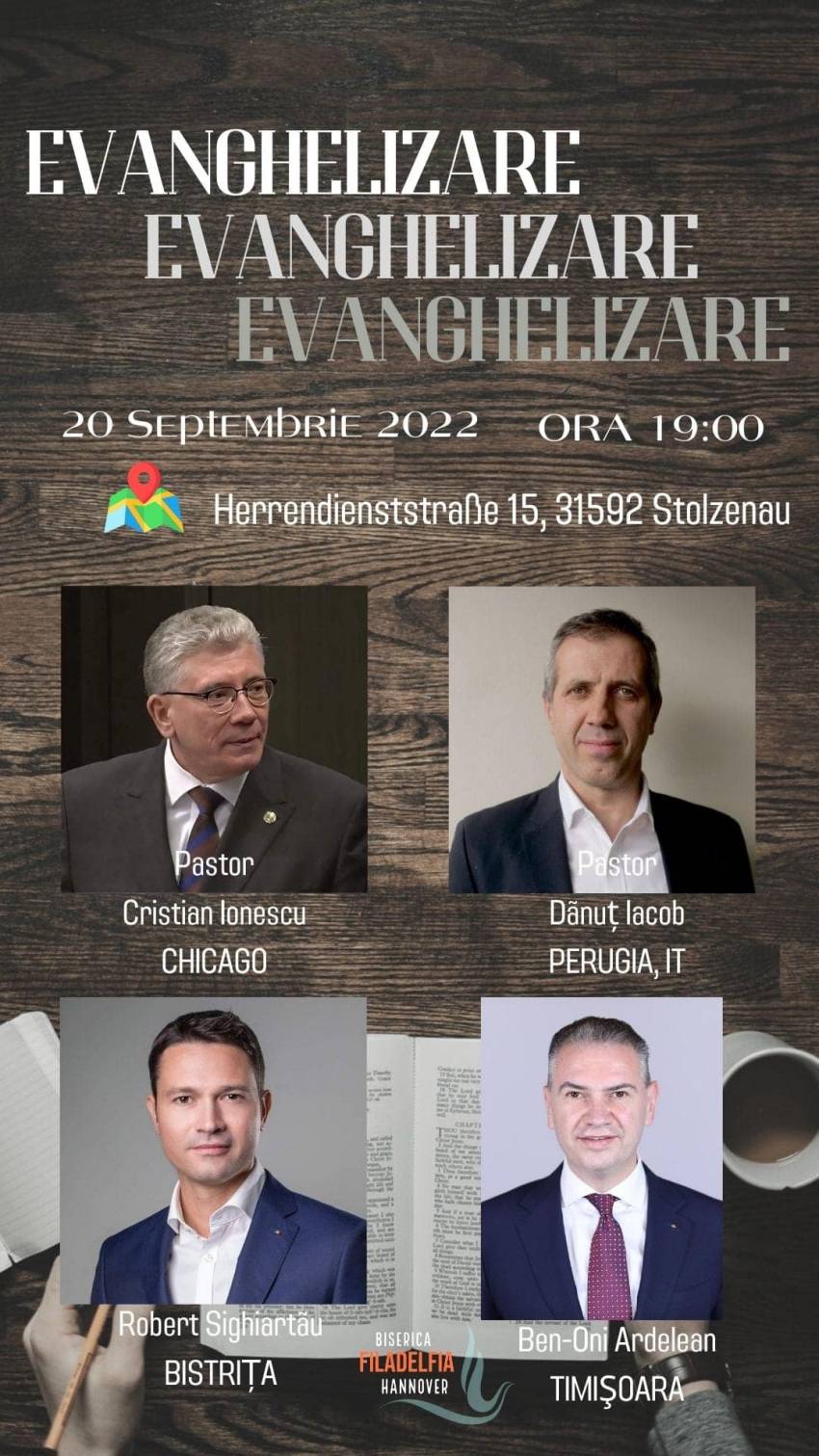 Seară de evanghelizare la Stolzenau, Germania