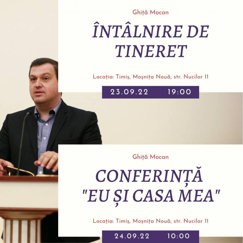 Ghiță Mocan la Biserica Filadelfia Moșnița Nouă