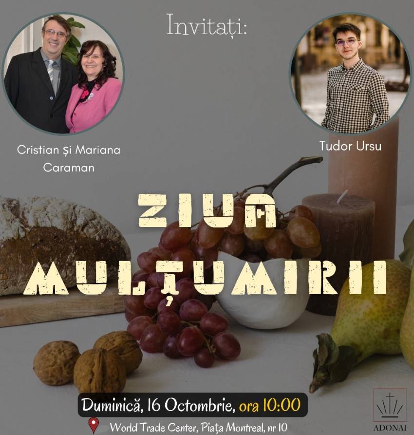 Ziua Mulțumirii la Biserica Adonai București