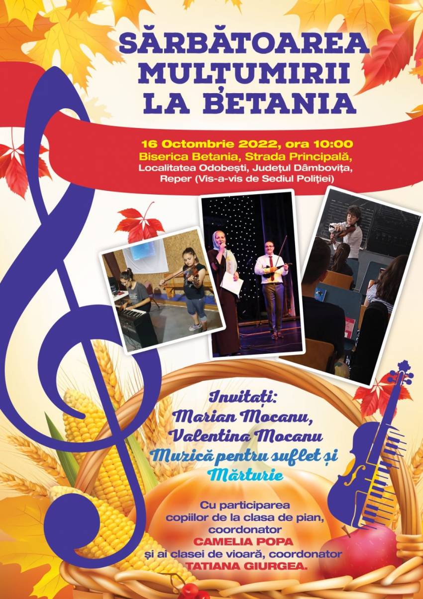 Sărbătoarea Mulțumirii la Biserica Betania Odobești