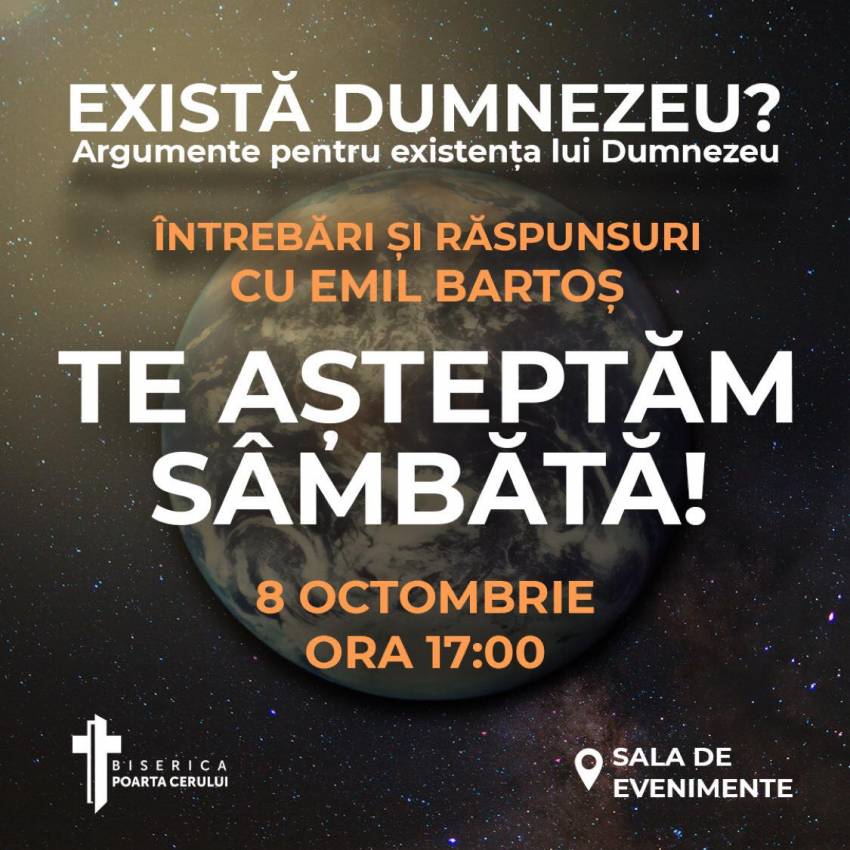 Seminar de apologetică cu Emil Bartoș la Biserica Poarta Cerului Timișoara