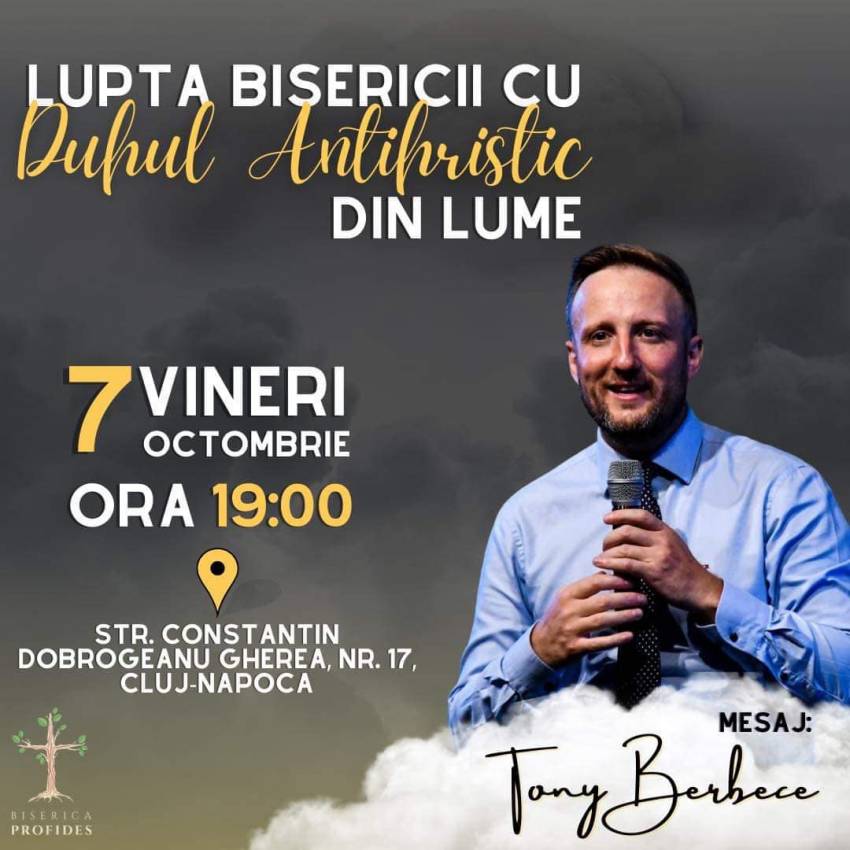 Tony Berbece la Biserica Profides Cluj-Napoca