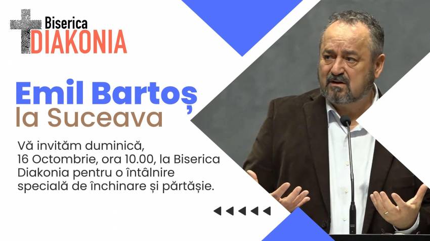 Emil Bartoș la Biserica Diakonia Suceava