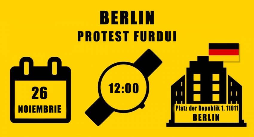 Protest pentru susținerea Familiei Furdui la Berlin