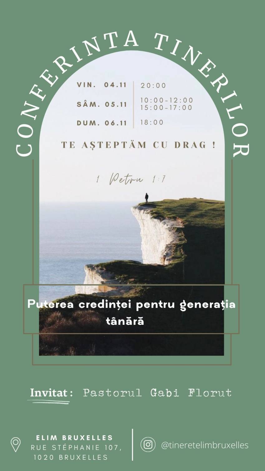 Conferință de tineret cu Gabi Floruț la Biserica Elim Bruxelles