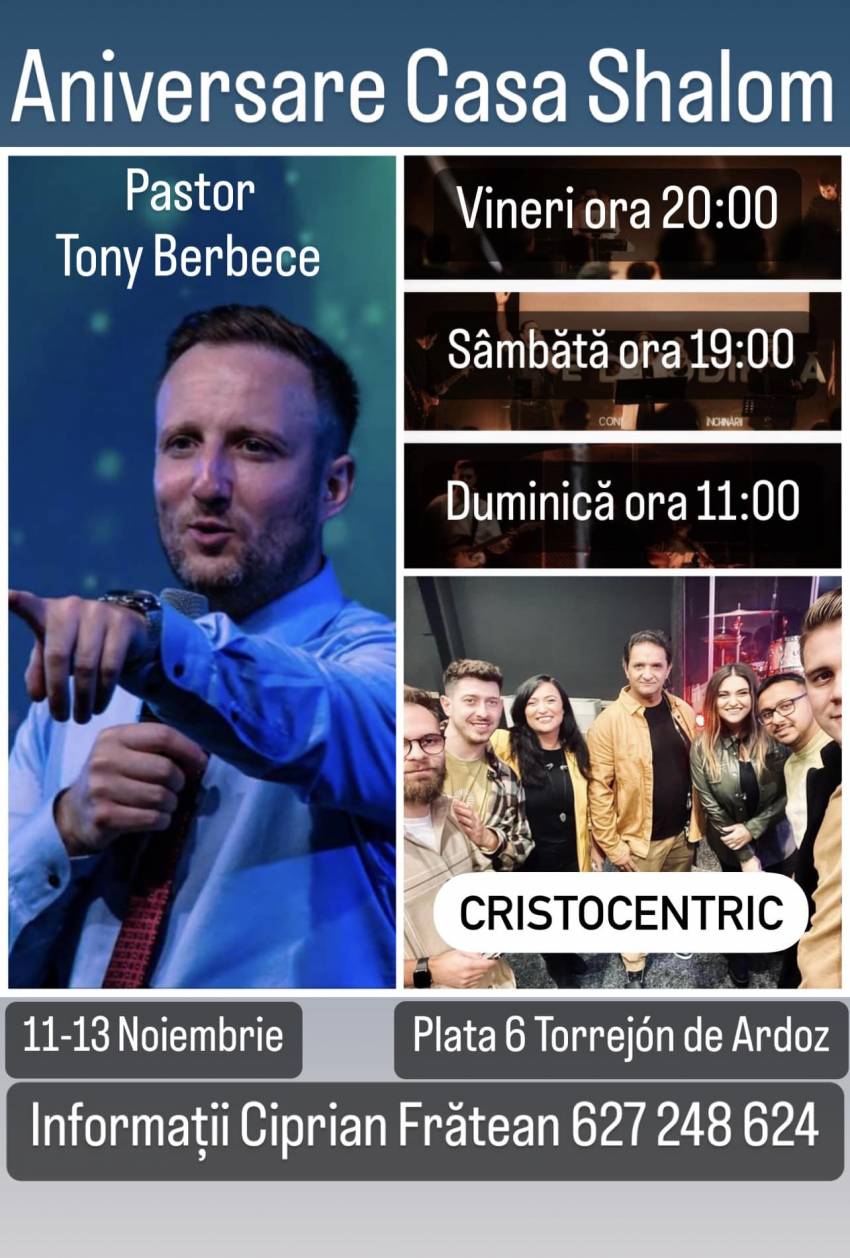 Tony Berbece & Cristocentric la Biserica Casa Shalom Torrejon
