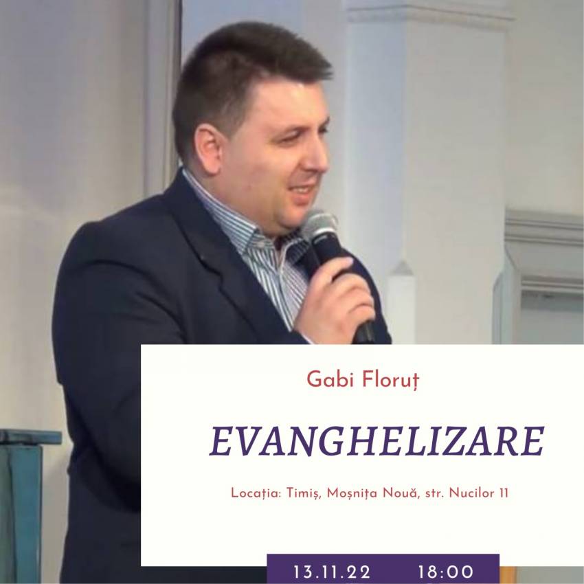 Gabi Floruț la Biserica Filadelfia Moșnița Nouă