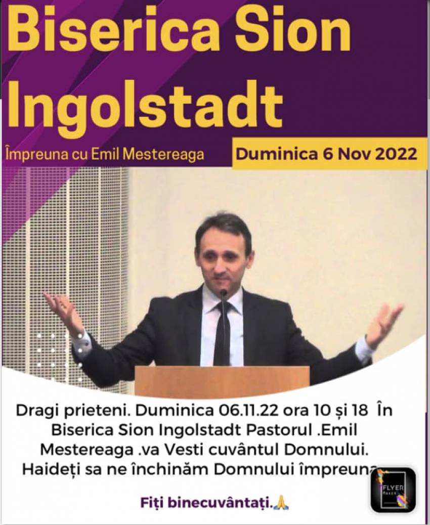 Emil Meștereagă la Biserica Sion Ingolstadt
