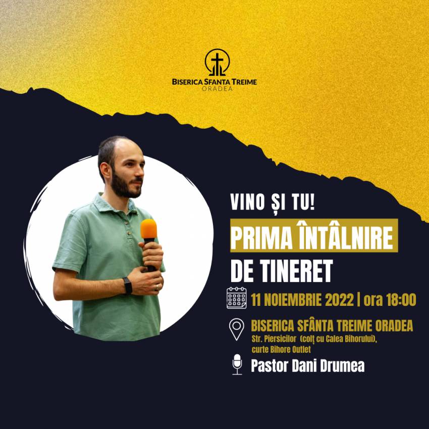 Întâlnire de tineret cu Dani Drumea la Biserica Sfânta Treime Oradea