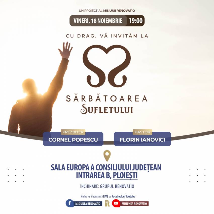 Sărbătoarea Sufletului cu Florin Ianovici la Ploiești