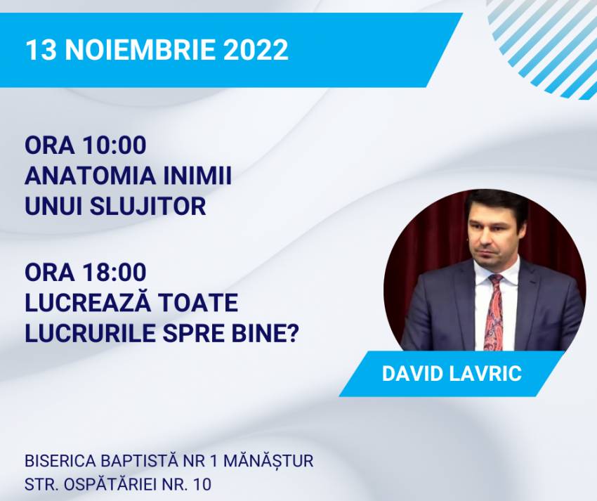 David Lavric la Biserica Baptistă Mănăștur Cluj-Napoca