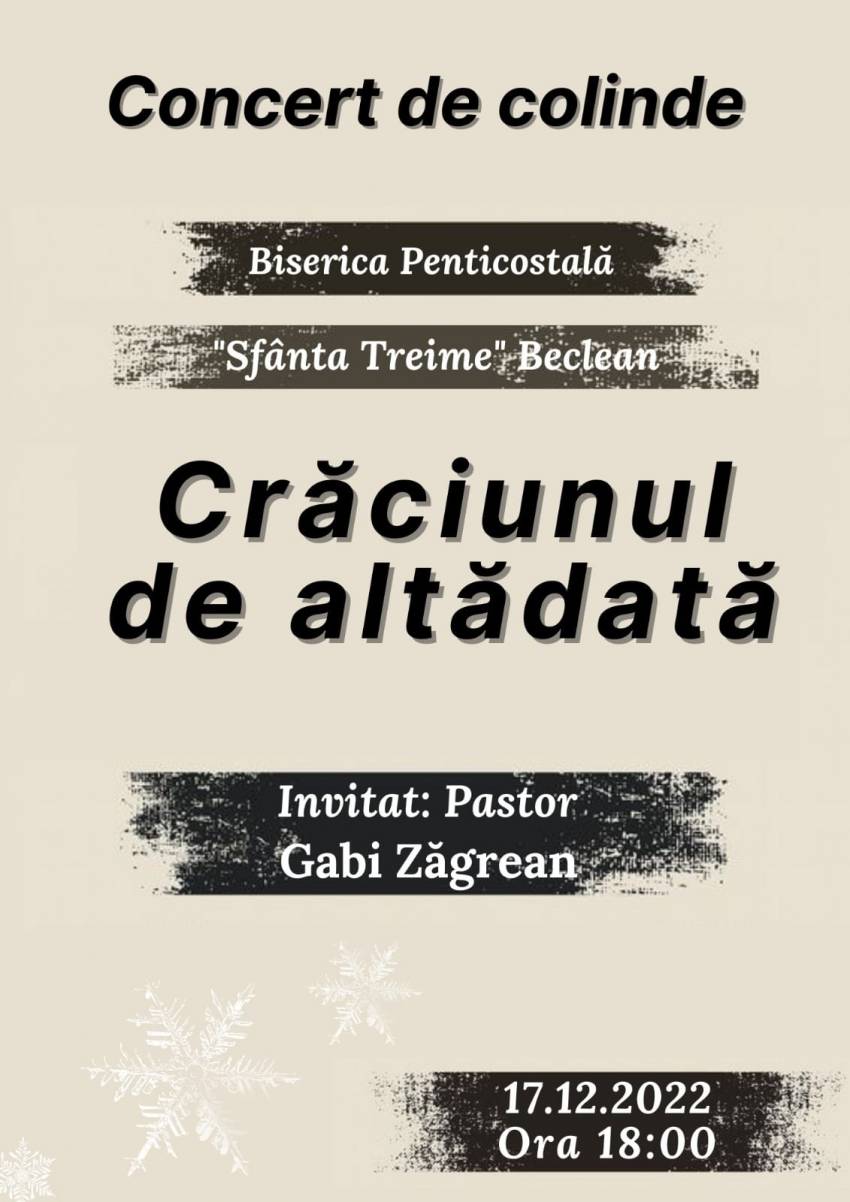 Concert de colinde & Gabi Zăgrean la Biserica Sfânta Treime Beclean