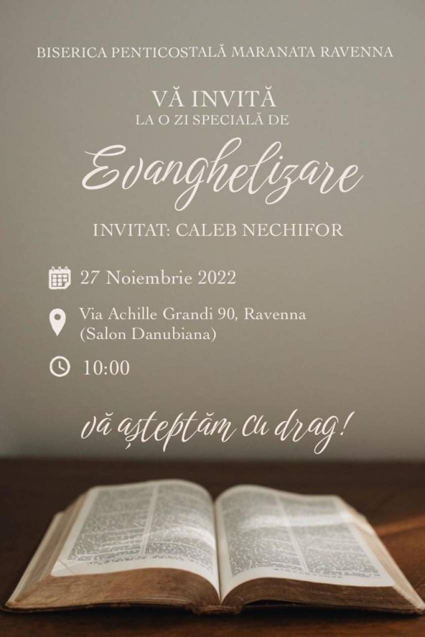 Caleb Nechifor la Biserica Maranata Ravenna