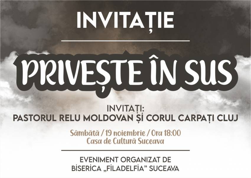 Eveniment evanghelistic la Casa de Cultură Suceava