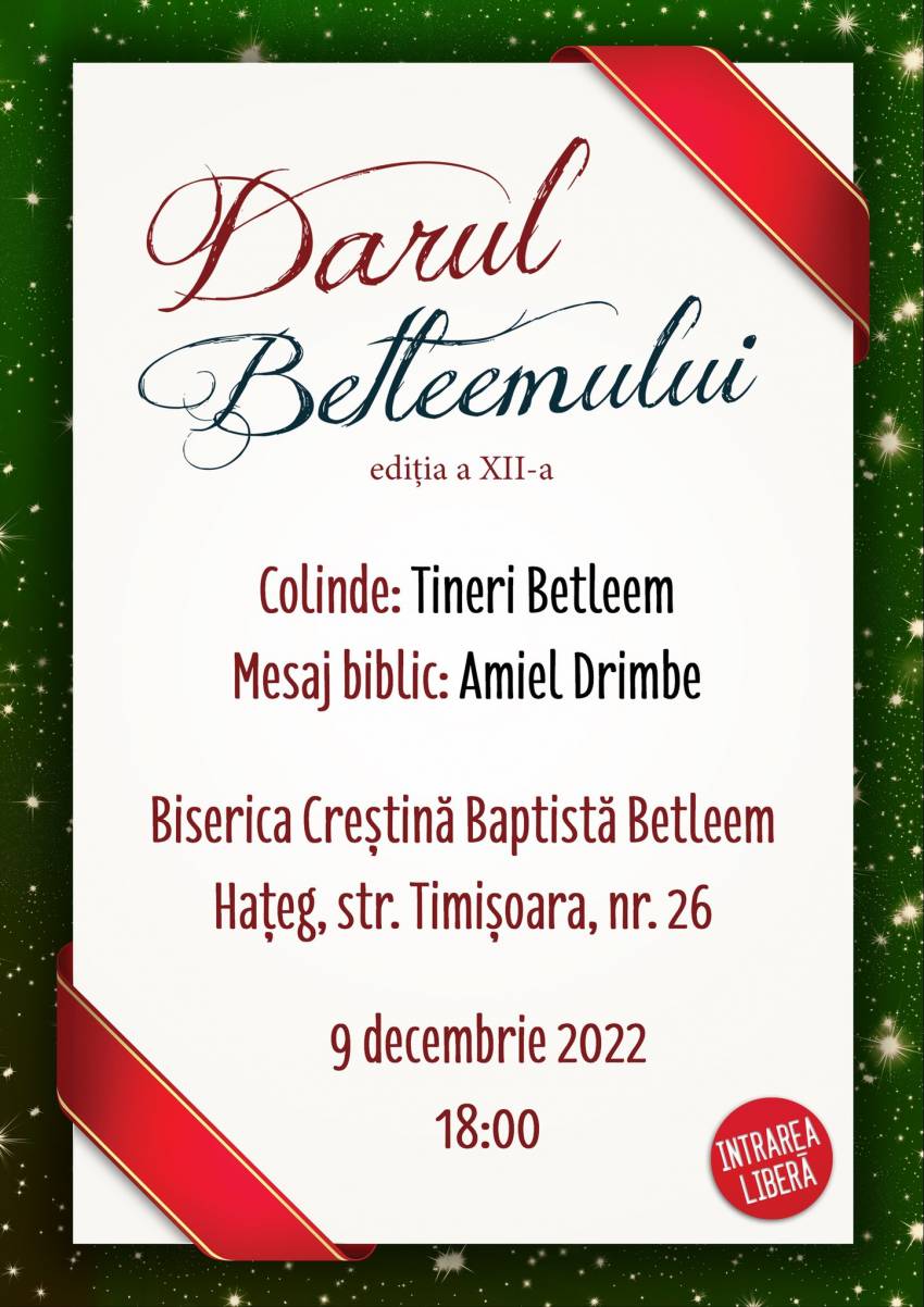 Amiel Drimbe la Biserica Betleem Hațeg