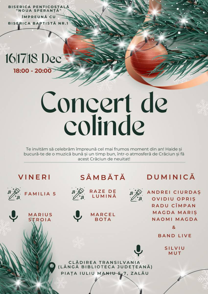 Concert de colinde la Zalău
