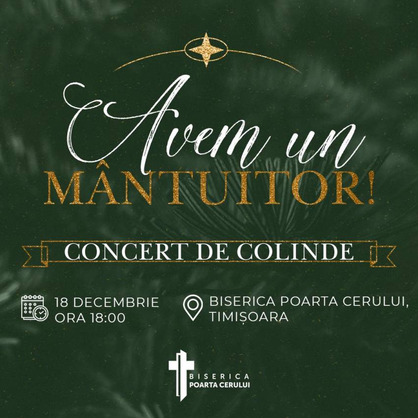 Concert de colinde la Biserica Poarta Cerului Timişoara