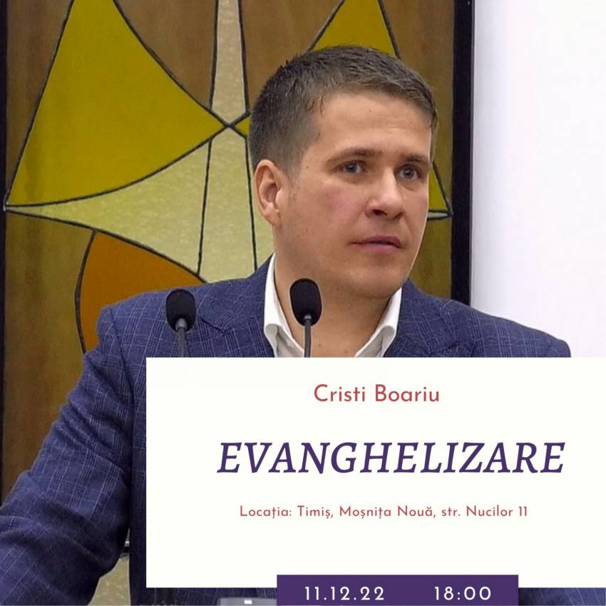 Cristi Boariu la Biserica Filadelfia Moșnița Nouă