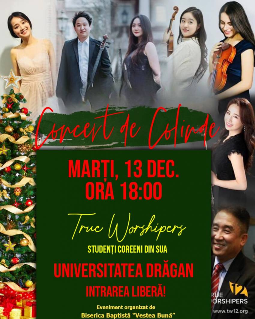 Concert de colinde la Universitatea Europeană ”Drăgan” Lugoj
