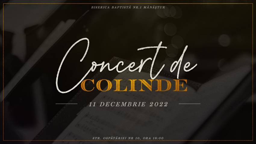 Concert de Crăciun  la Biserica Mănăștur Cluj-Napoca
