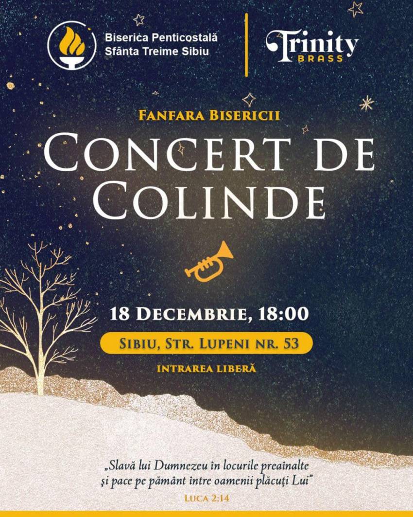 Concert de colinde la Biserica Sfânta Treime Sibiu