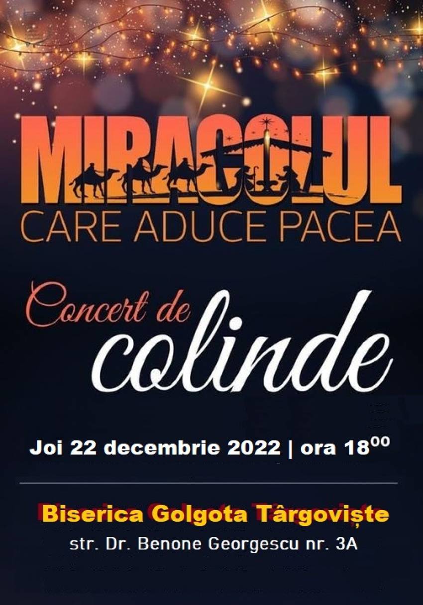 Concert de colinde la Biserica Golgota Târgoviște