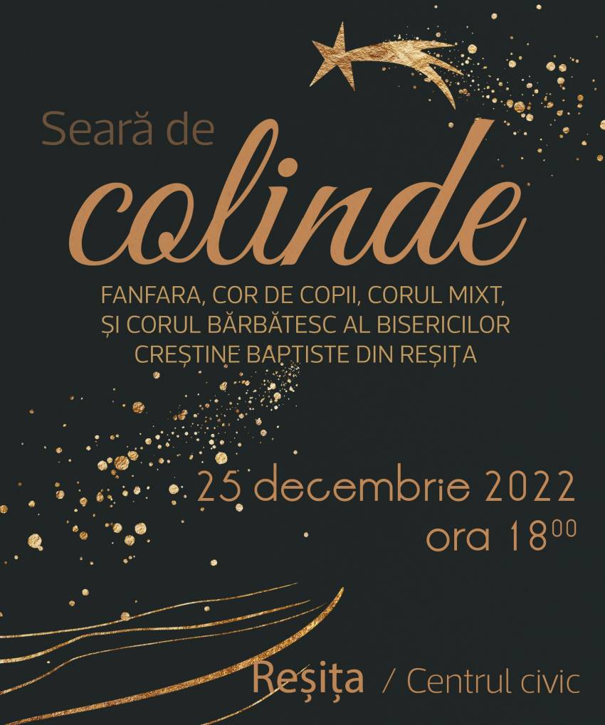 Seară de colinde în Centrul Civic Reșița