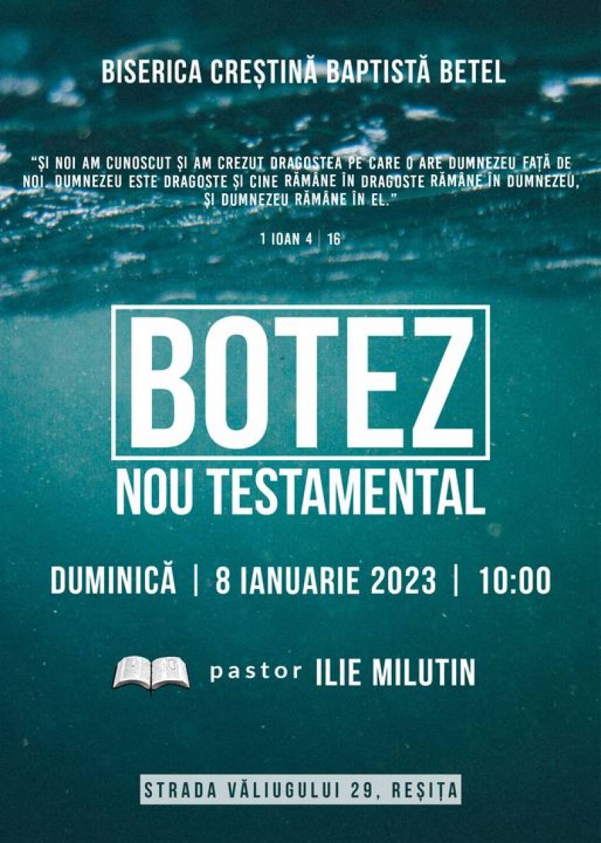 Botez la Biserica Betel Reşiţa