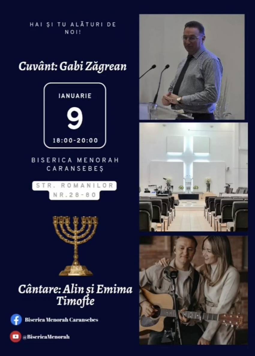 Gabi Zăgrean și Alin & Emima Timofte la Biserica Menorah Caransebeș