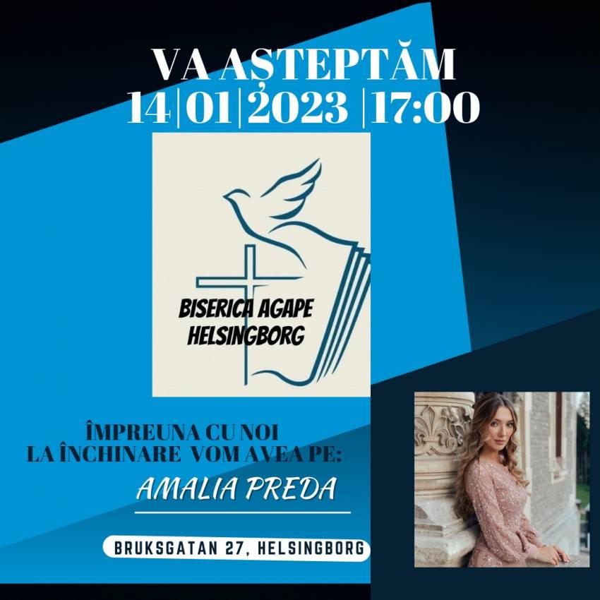 Amalia Preda la Biserica Agape Helsingborg