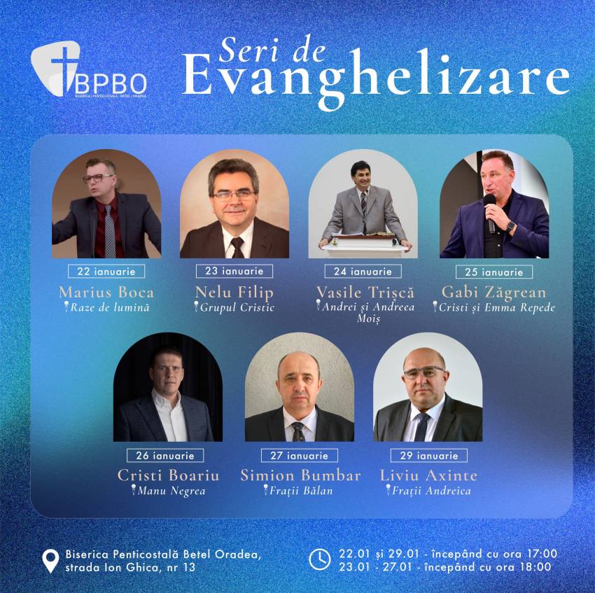 Seri de evanghelizare la Biserica Betel Oradea