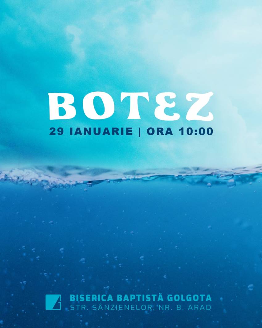 Botez la Biserica Golgota Arad