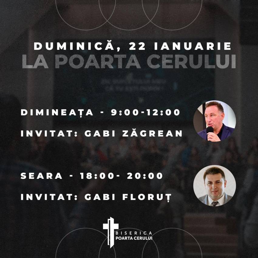 Gabi Zăgrean și Gabi Floruț la Biserica Poarta Cerului Timișoara