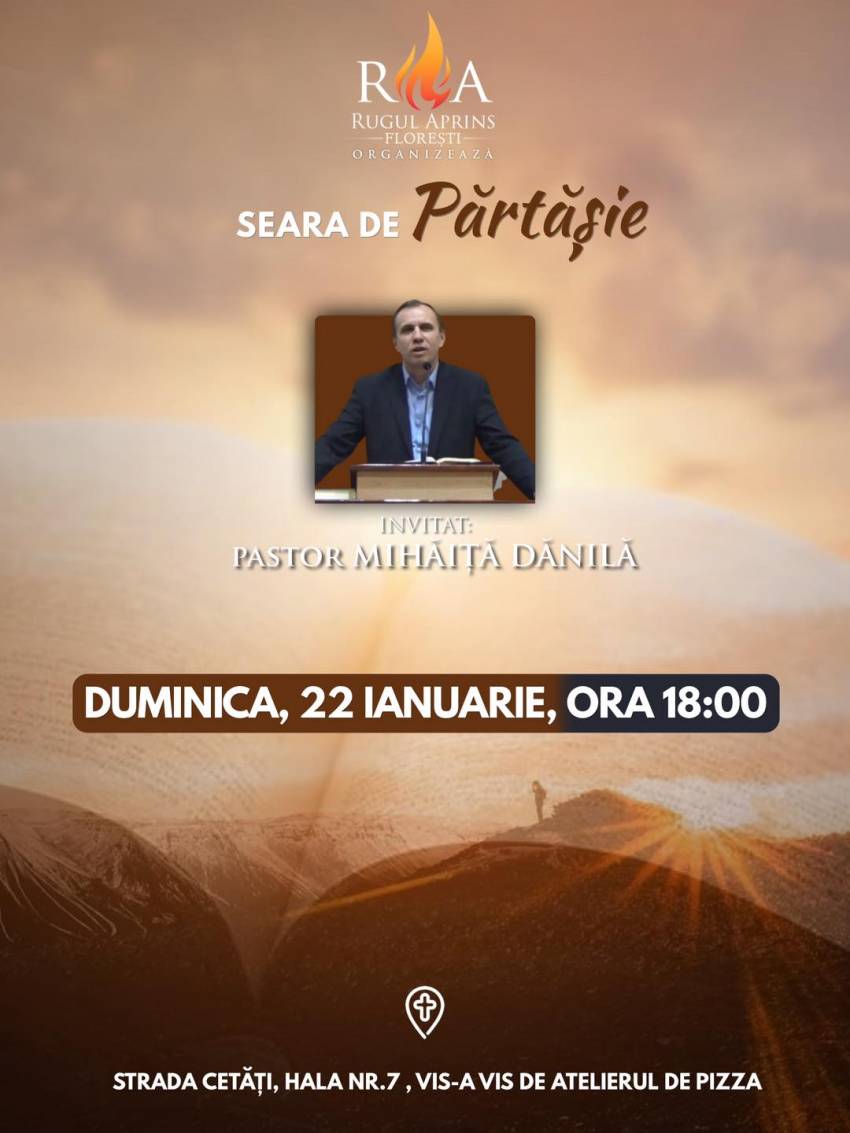 Mihăiță Dănilă la Biserica Rugul Aprins Florești