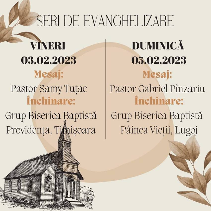 Seri de evanghelizare la Biserica Sfânta Treime Caransebeș 