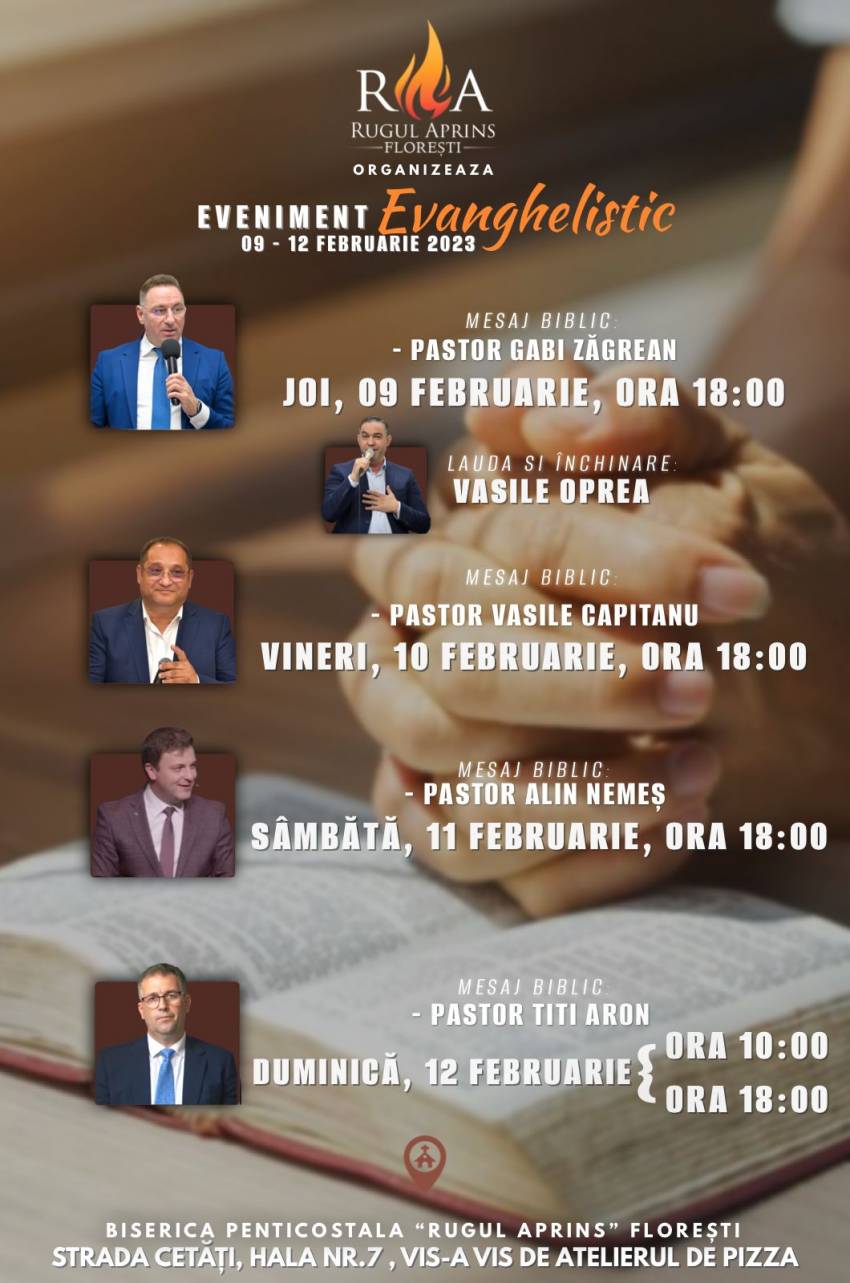 Eveniment evanghelistic la Biserica Rugul Aprins Floreşti