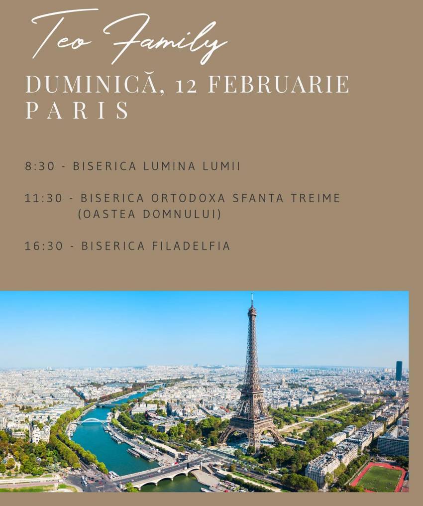 Teo Family la Biserica Ortodoxă Sfânta Treime Paris