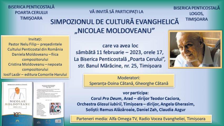 Simpozionul de cultură evanghelică ”Nicolae Moldoveanu” la Biserica Poarta Cerului Timișoara