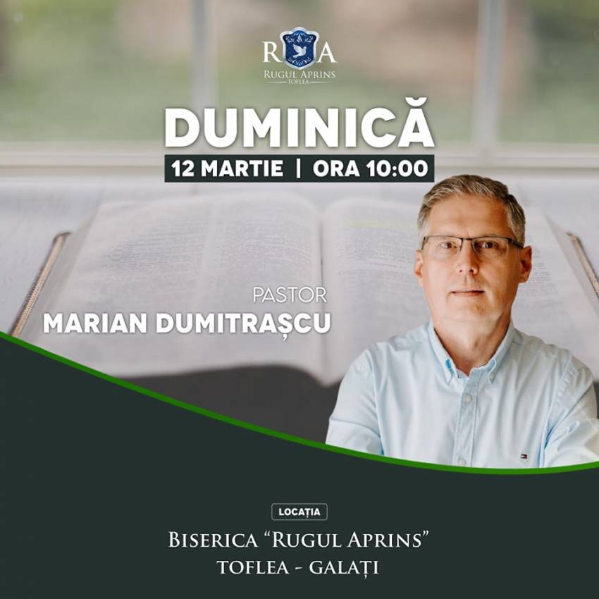 Marian Dumitrașcu la Biserica Rugul Aprins Toflea