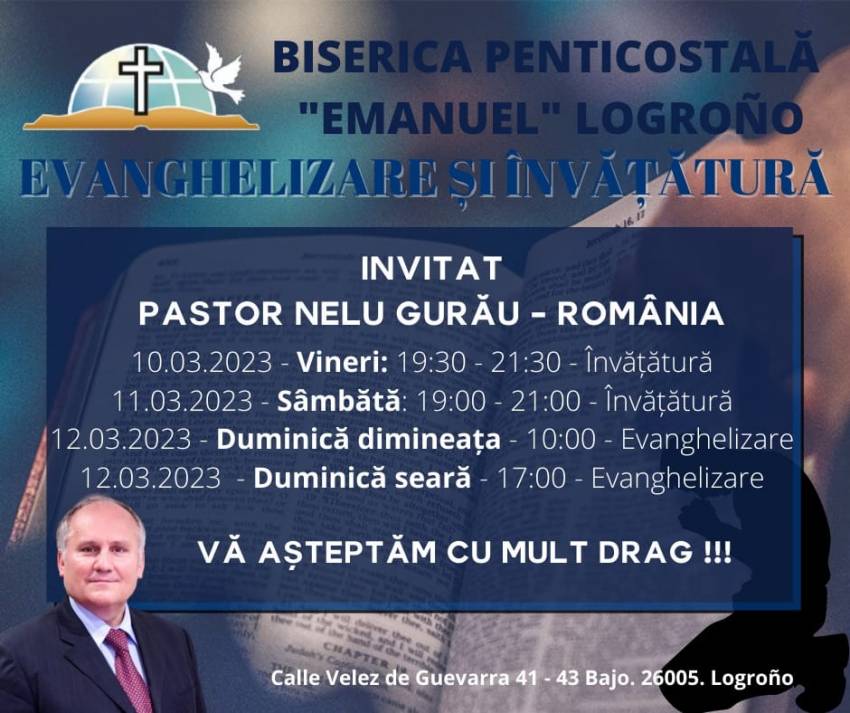 Nelu Gurău la Biserica Emanuel Logroño