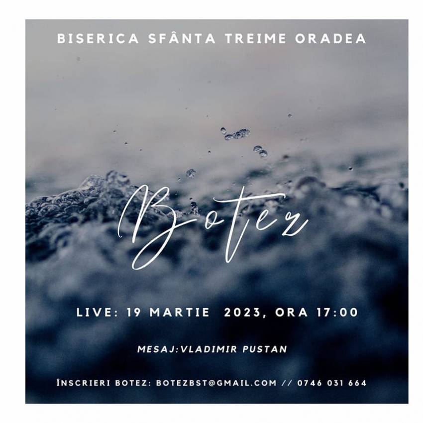Botez la Biserica Sfânta Treime Oradea