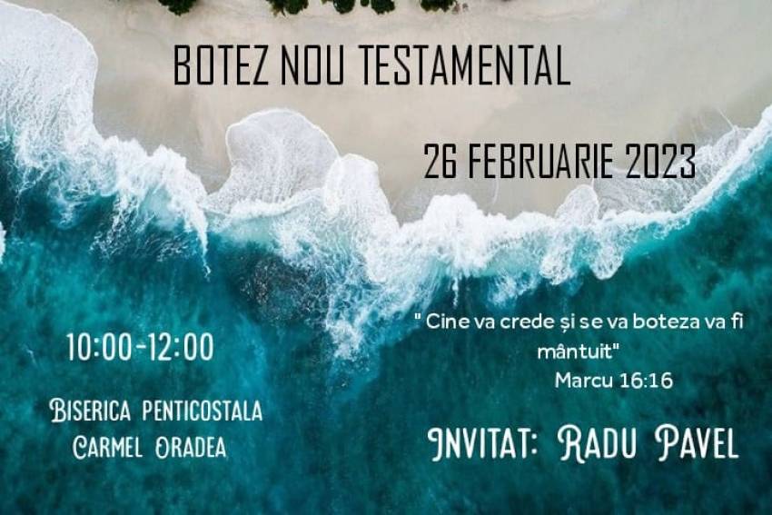 Botez la Biserica Carmel Oradea ◉ Invitat: Radu Pavel