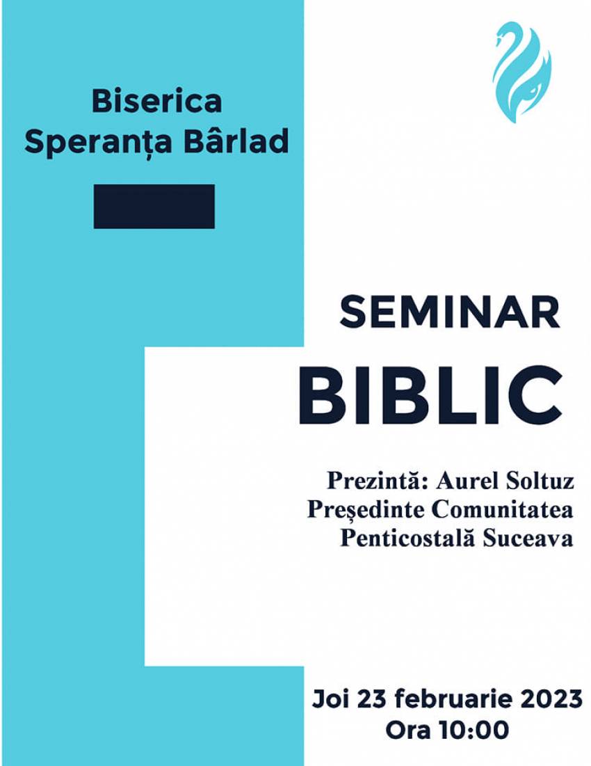 Seminar cu Aurel Soltuz la Biserica Speranța Bârlad