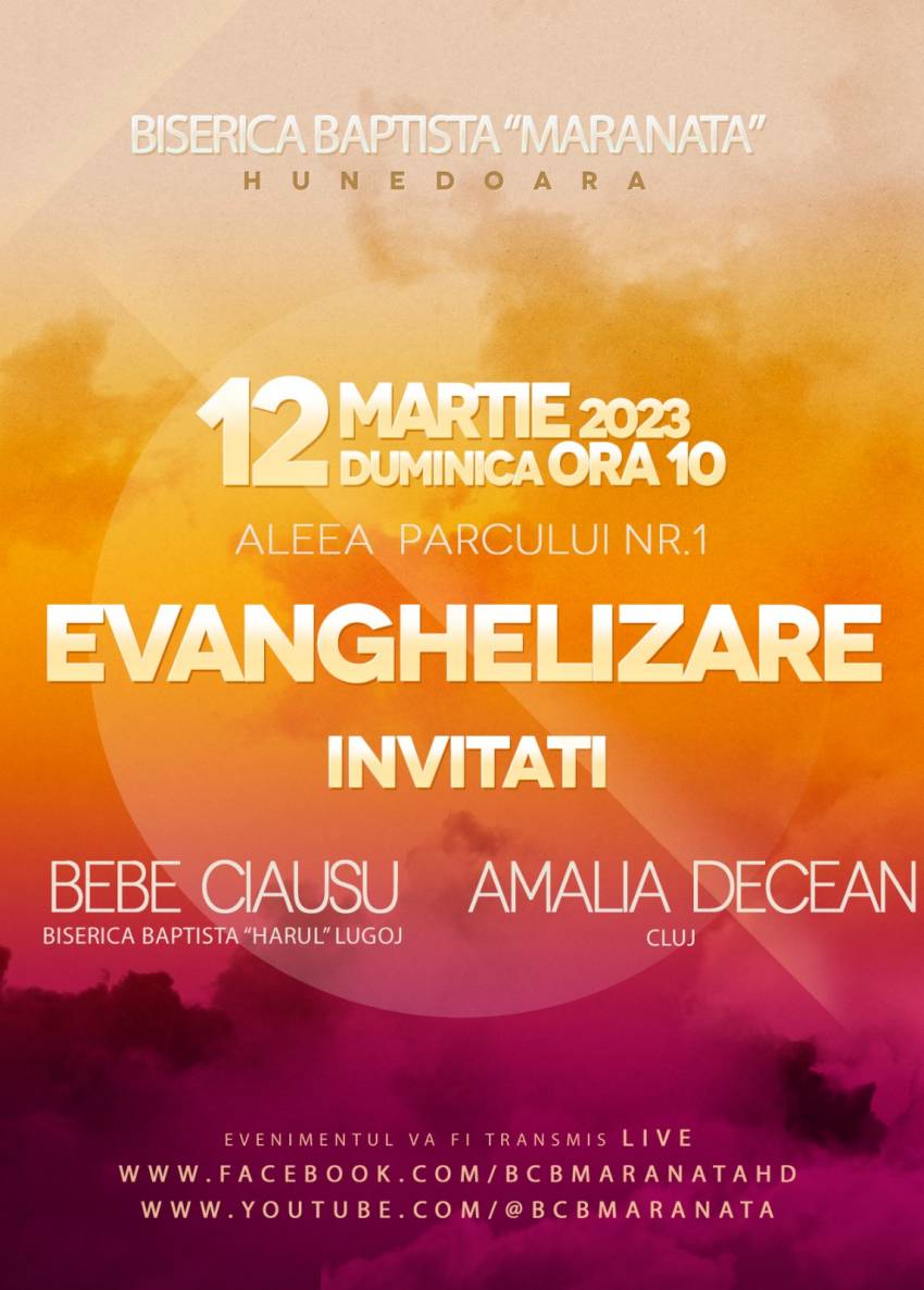 Bebe Ciaușu și Amalia Decean la Biserica Maranata Hunedoara