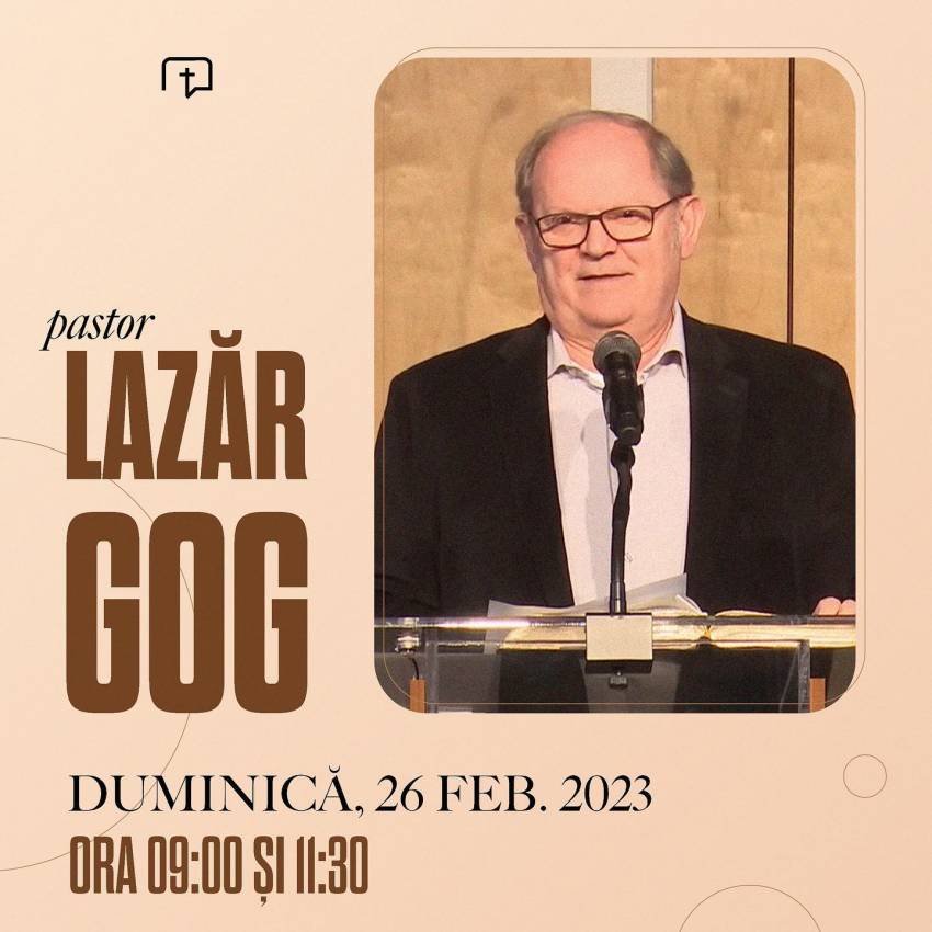 Lazăr Gog la Biserica Ekklesia Arad