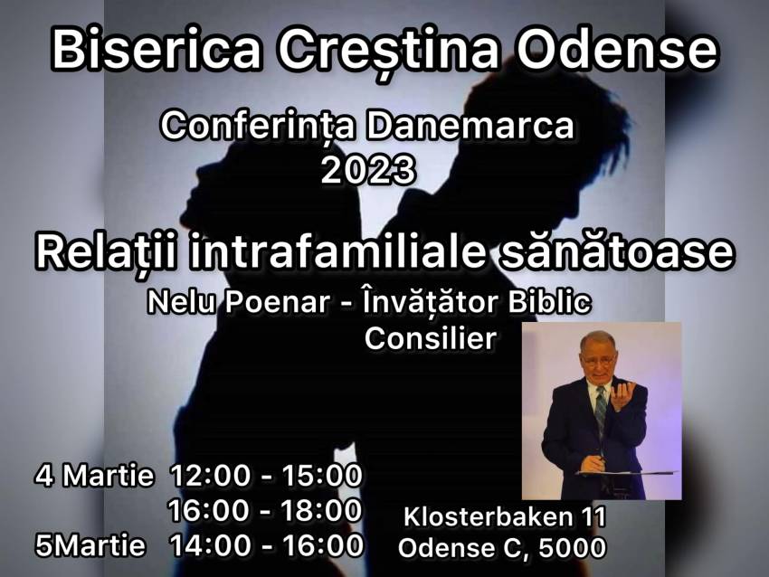 Conferința Danemarca 2023 cu Nelu Poenar la Biserica Creștină Odense