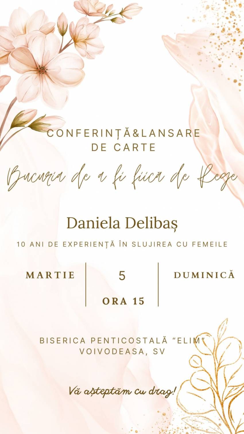 Conferință pentru femei & Lansare de carte la Biserica Elim Voivodeasa