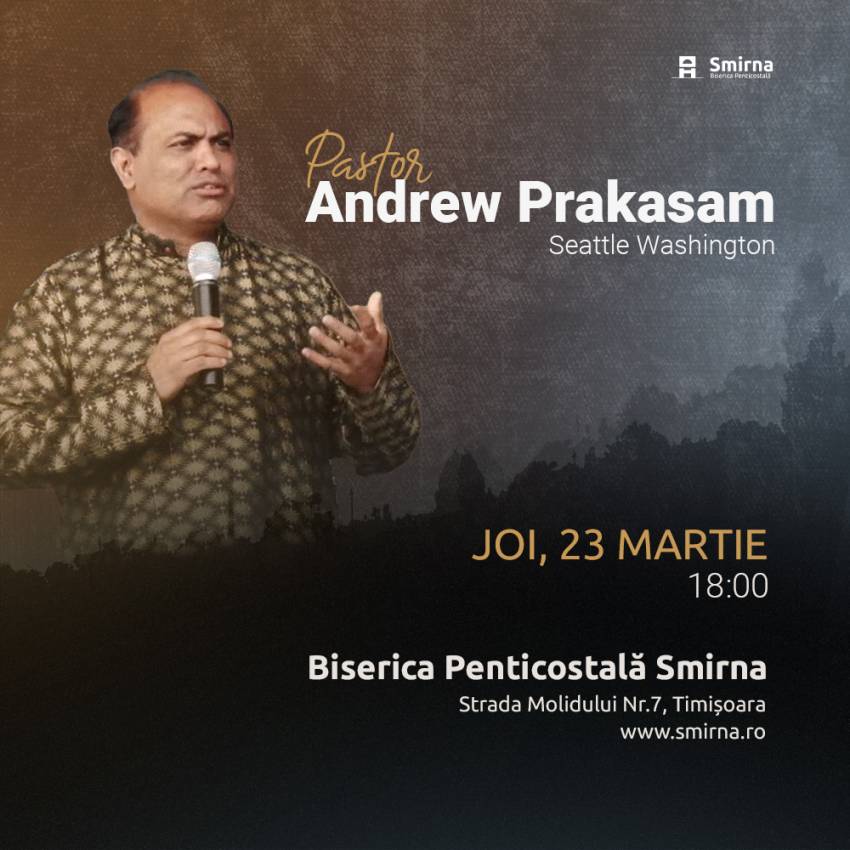 Andrew Prakasam la Biserica Smirna Timișoara