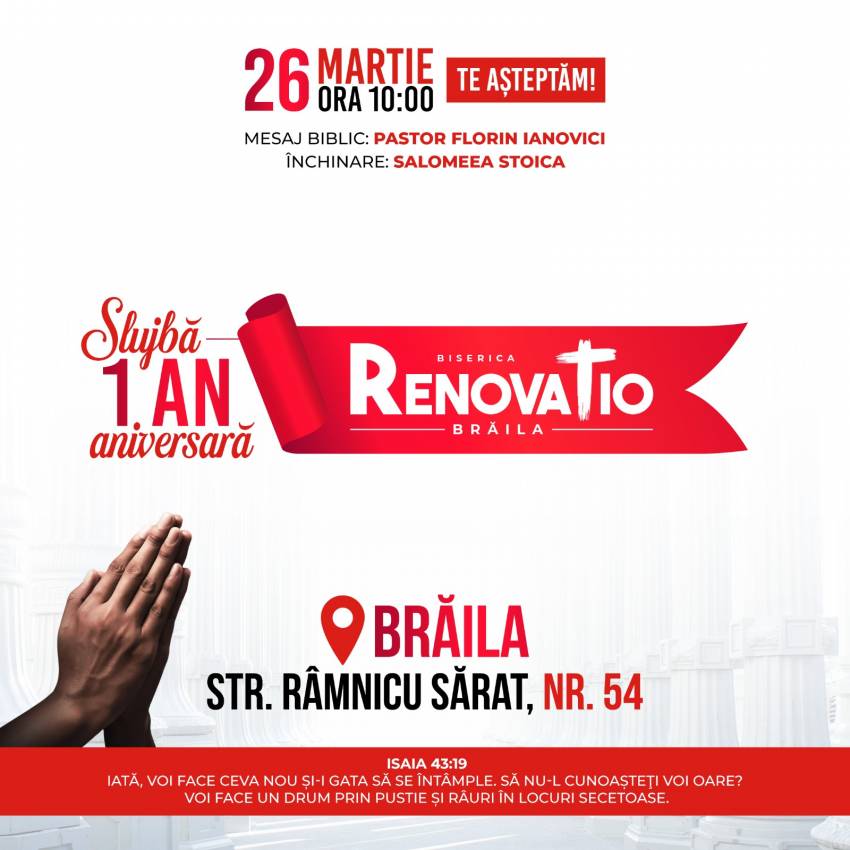 Florin Ianovici & Aniversare 1 an la Biserica Renovatio Brăila