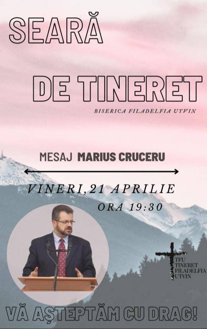 Marius Cruceru la Biserica Filadelfia Utvin